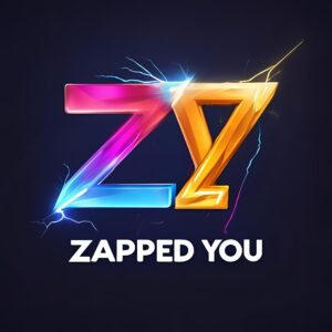 Zapped You Shock Toy logo with ZY on a black background
